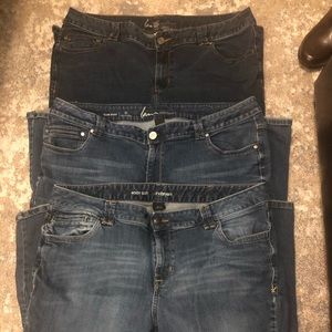 Size 22 Lane Bryant Bootcut Jeans 3 pairs